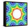 Rainbow Kaleidoscope Colorful Background-art_of_sun-Framed Stretched Canvas