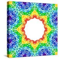 Rainbow Kaleidoscope Colorful Background-art_of_sun-Stretched Canvas
