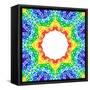 Rainbow Kaleidoscope Colorful Background-art_of_sun-Framed Stretched Canvas