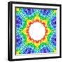 Rainbow Kaleidoscope Colorful Background-art_of_sun-Framed Art Print