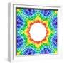 Rainbow Kaleidoscope Colorful Background-art_of_sun-Framed Art Print