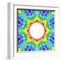 Rainbow Kaleidoscope Colorful Background-art_of_sun-Framed Art Print