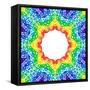 Rainbow Kaleidoscope Colorful Background-art_of_sun-Framed Stretched Canvas