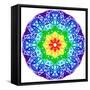 Rainbow Kaleidoscope Vibrant Circle-art_of_sun-Framed Stretched Canvas