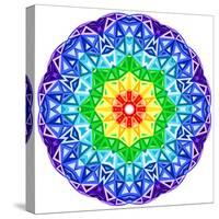 Rainbow Kaleidoscope Vibrant Circle-art_of_sun-Stretched Canvas