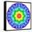 Rainbow Kaleidoscope Vibrant Circle-art_of_sun-Framed Stretched Canvas