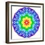 Rainbow Kaleidoscope Vibrant Circle-art_of_sun-Framed Premium Giclee Print