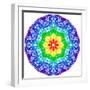 Rainbow Kaleidoscope Vibrant Circle-art_of_sun-Framed Premium Giclee Print