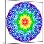 Rainbow Kaleidoscope Vibrant Circle-art_of_sun-Mounted Premium Giclee Print