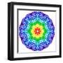 Rainbow Kaleidoscope Vibrant Circle-art_of_sun-Framed Art Print