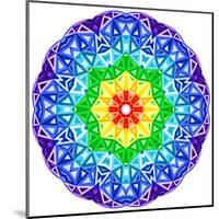 Rainbow Kaleidoscope Vibrant Circle-art_of_sun-Mounted Art Print