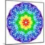 Rainbow Kaleidoscope Vibrant Circle-art_of_sun-Mounted Art Print