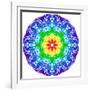 Rainbow Kaleidoscope Vibrant Circle-art_of_sun-Framed Art Print
