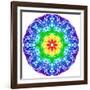 Rainbow Kaleidoscope Vibrant Circle-art_of_sun-Framed Art Print