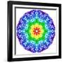 Rainbow Kaleidoscope Vibrant Circle-art_of_sun-Framed Art Print