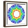 Rainbow Kaleidoscope Vibrant Circle-art_of_sun-Framed Premium Giclee Print