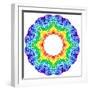 Rainbow Kaleidoscope Vibrant Circle-art_of_sun-Framed Premium Giclee Print