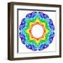 Rainbow Kaleidoscope Vibrant Circle-art_of_sun-Framed Art Print