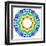 Rainbow Kaleidoscope Vibrant Circle-art_of_sun-Framed Art Print