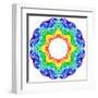 Rainbow Kaleidoscope Vibrant Circle-art_of_sun-Framed Art Print