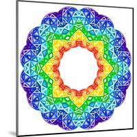 Rainbow Kaleidoscope Vibrant Circle-art_of_sun-Mounted Art Print