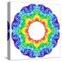 Rainbow Kaleidoscope Vibrant Circle-art_of_sun-Stretched Canvas