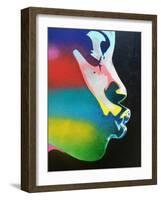 Rainbow Kiss-Abstract Graffiti-Framed Giclee Print