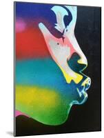 Rainbow Kiss-Abstract Graffiti-Mounted Giclee Print