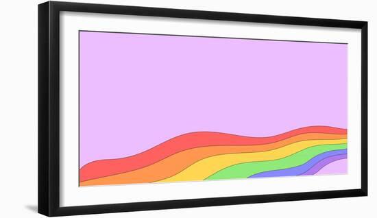 Rainbow Lgbt Flag Colors Background. Pride Month, Week or Day Celebration Wallpaper. LGBTQ Support-Oleg Lyfar-Framed Photographic Print