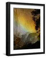 Rainbow, Lower Yosemite Falls, Yosemite National Park, California, USA-Michel Hersen-Framed Photographic Print