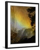 Rainbow, Lower Yosemite Falls, Yosemite National Park, California, USA-Michel Hersen-Framed Photographic Print