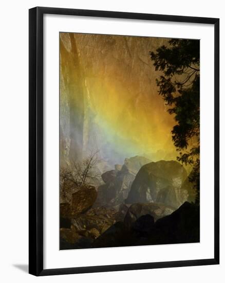 Rainbow, Lower Yosemite Falls, Yosemite National Park, California, USA-Michel Hersen-Framed Photographic Print