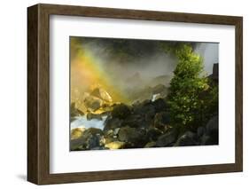 Rainbow, Lower Yosemite Falls, Yosemite National Park, California, USA-Michel Hersen-Framed Photographic Print