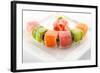 Rainbow Maki Sushi - Roll with Eel and Cream Cheese Inside. Tuna, Salmon and Avocado Outside-svry-Framed Photographic Print