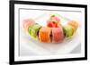 Rainbow Maki Sushi - Roll with Eel and Cream Cheese Inside. Tuna, Salmon and Avocado Outside-svry-Framed Photographic Print