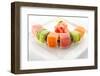 Rainbow Maki Sushi - Roll with Eel and Cream Cheese Inside. Tuna, Salmon and Avocado Outside-svry-Framed Photographic Print