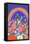 Rainbow Meadow-Gigi Rosado-Framed Stretched Canvas