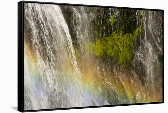 Rainbow, Narada Falls, Mount Rainier National Park, Washington, USA-Michel Hersen-Framed Stretched Canvas