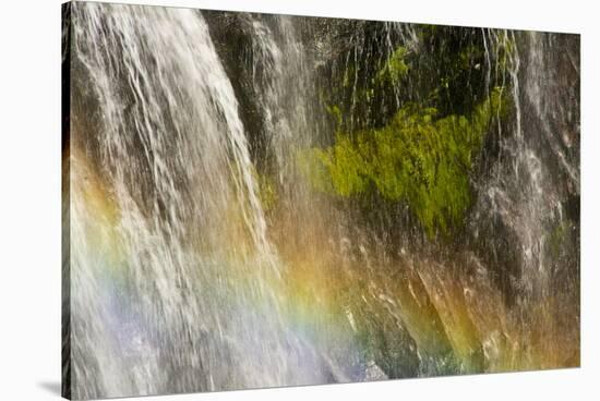 Rainbow, Narada Falls, Mount Rainier National Park, Washington, USA-Michel Hersen-Stretched Canvas