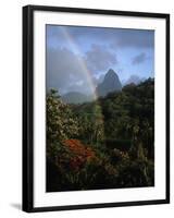 Rainbow near Petit Piton-Bob Krist-Framed Photographic Print