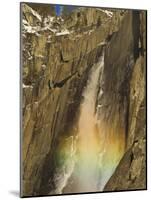 Rainbow on Upper Yosemite Falls in Yosemite National Park, California, USA-Chuck Haney-Mounted Photographic Print