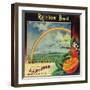 Rainbow Orange Label - Lindsay, CA-Lantern Press-Framed Art Print