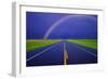 Rainbow over a Highway-null-Framed Photographic Print