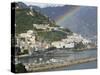 Rainbow over a Town, Almafi, Amalfi Coast, Campania, Italy-null-Stretched Canvas