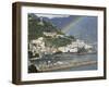 Rainbow over a Town, Almafi, Amalfi Coast, Campania, Italy-null-Framed Premium Photographic Print