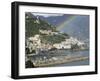 Rainbow over a Town, Almafi, Amalfi Coast, Campania, Italy-null-Framed Premium Photographic Print