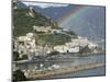 Rainbow over a Town, Almafi, Amalfi Coast, Campania, Italy-null-Mounted Premium Photographic Print
