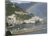 Rainbow over a Town, Almafi, Amalfi Coast, Campania, Italy-null-Mounted Photographic Print