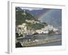 Rainbow over a Town, Almafi, Amalfi Coast, Campania, Italy-null-Framed Photographic Print