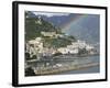 Rainbow over a Town, Almafi, Amalfi Coast, Campania, Italy-null-Framed Photographic Print